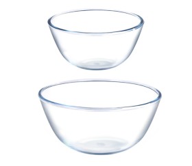 Juego De 2 Ensaladeras De Vidrio