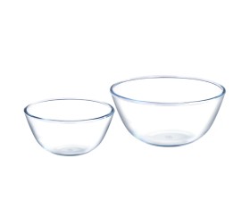 Juego De 2 Ensaladeras De Vidrio